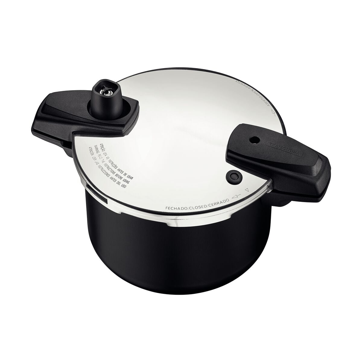 Panela de Pressão Arizona em Alumínio com Revestimento Interno e Externo em Antiaderente Starflon Max Vermelho 20 cm 4,5 L