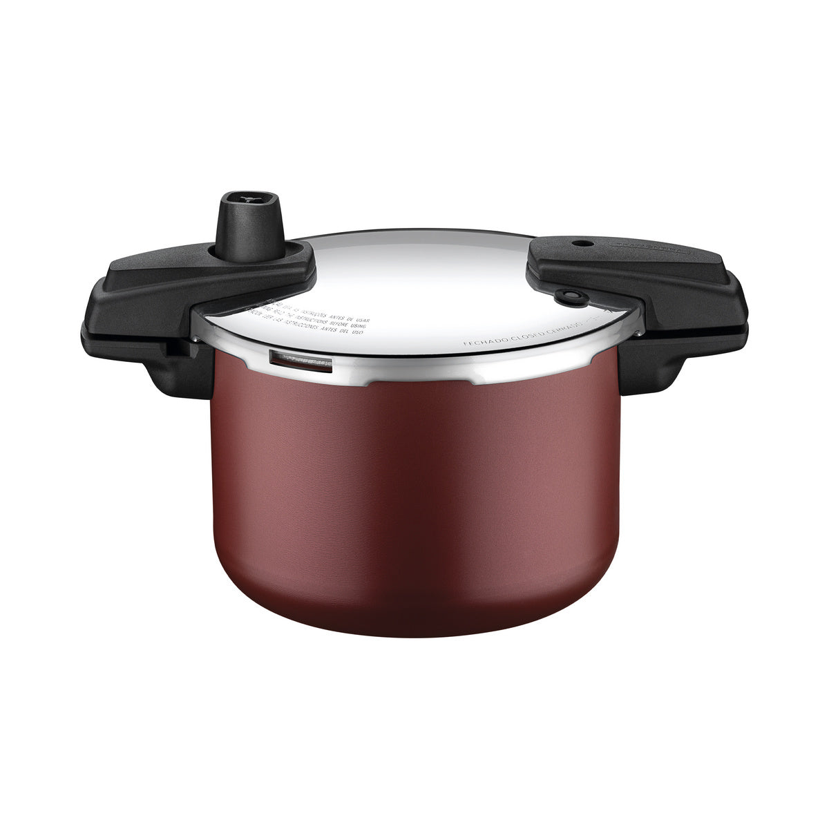 Panela de Pressão Arizona em Alumínio com Revestimento Interno e Externo em Antiaderente Starflon Max Vermelho 20 cm 4,5 L