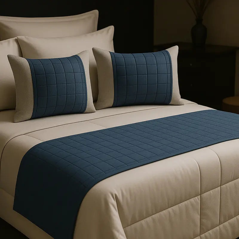 Kit Peseira Queen Copacabana 5 Peças – Percal 300 Fios Acetinado • Almofadas Cheias • Toque Macio