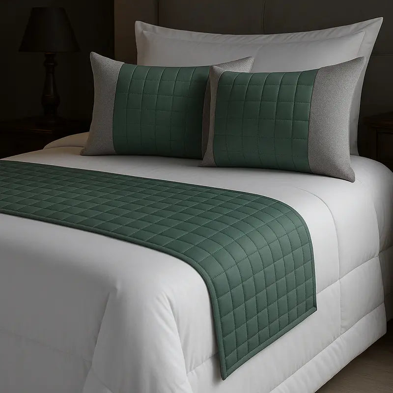 Kit Peseira Queen Copacabana 5 Peças – Percal 300 Fios Acetinado • Almofadas Cheias • Toque Macio