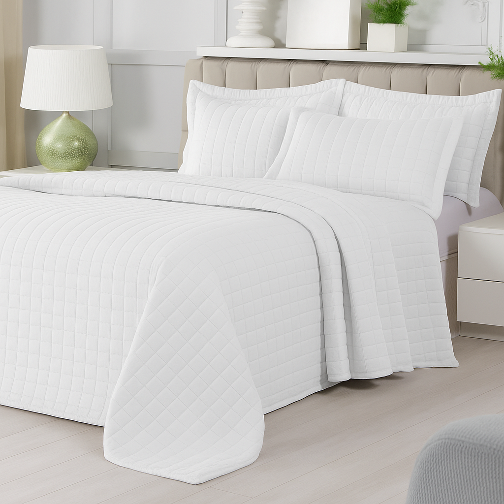 Cobre Leito Toque Aveludado Percal 400 Fios com Porta-Travesseiro – Solteiro, Casal, Queen e King